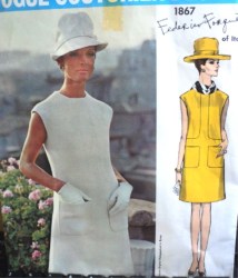 1867 FEDERICO FORQUET 68 SEAMED SLIM POCKET  DRESS PATTERN 12